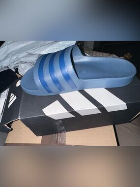 adidas Blue Slide Sandals